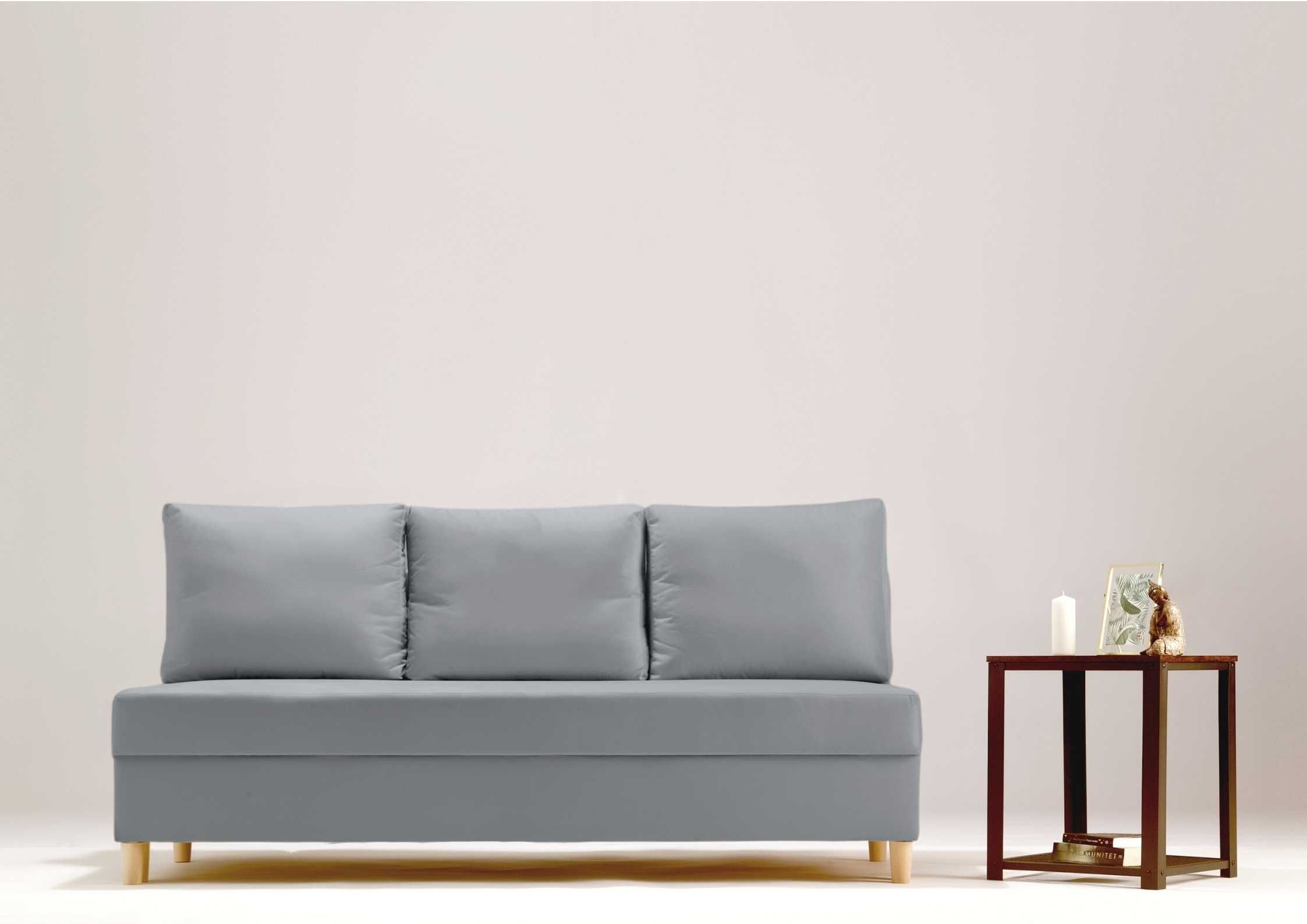 Skandynawska szara sofa rozkładana 190cm